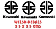 Kawasaki Tank Fairing Decal x 3