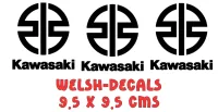 Kawasaki Tank Fairing Decal x 3